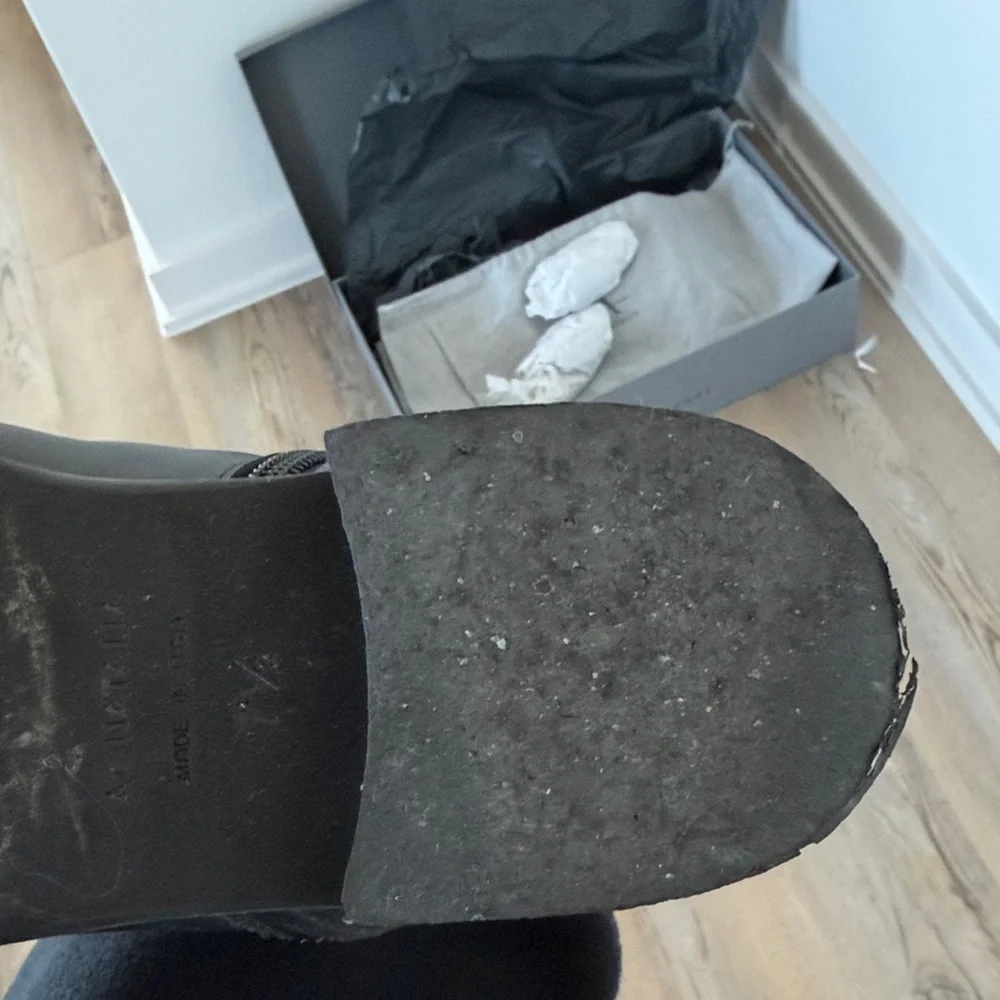 Aquatalia Nanina Knee High Weatherproof Boots Black 7.5 Leather Riding - Picture 10 of 16